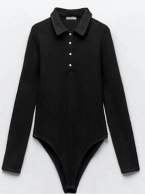 Zara polo collar bodysuit